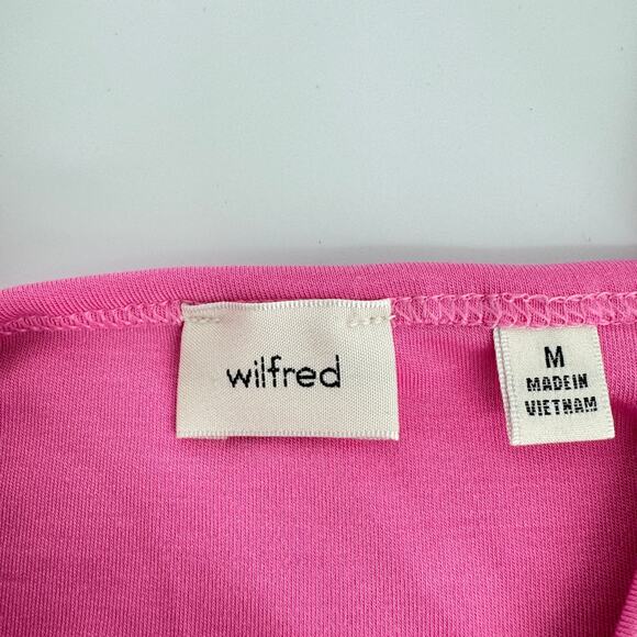 Aritzia Wilfred Trance Square-Neck Mini Dress Pink Size‎ Medium NWT - Picture 4 of 8